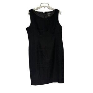 Kasper Womens Black Sleeveless Sheath‎ Dress Size 14 Career Professional LBD